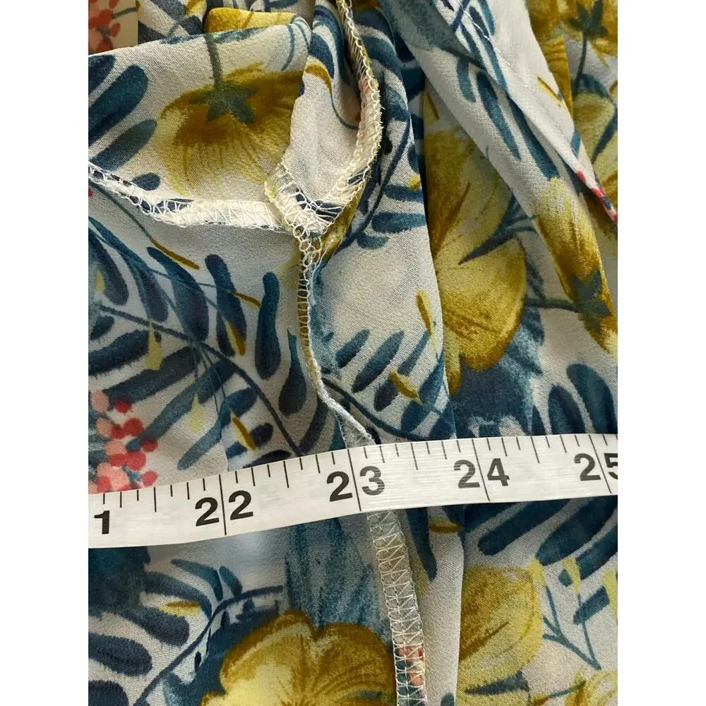 Grace & Emma Budding Romance Floral Short Sleeve Open Kimono Size M/L